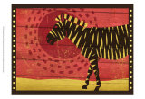 Woodblock Zebra