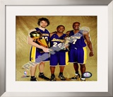 Pau Gasol, Kobe Bryant, & Lamar Odom Game 5 - 2009 NBA Finals With Championship Trophy (#31)