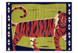 Woodblock Tiger