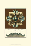 Buy Aqua and Brown Rosette IV at AllPosters.com
