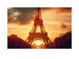 Buy Eiffel Tower at Sunset, Paris at AllPosters.com
