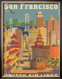 Buy United Airlines: San Francisco, c.1950 at AllPosters.com
