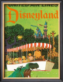 Buy United Airlines: Disneyland in Anaheim, California, c.1960's at AllPosters.com