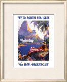 South Sea Isles via Pan Am Framed Giclee Print