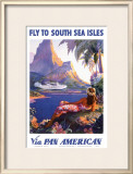 South Sea Isles via Pan Am Framed Art Print