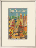 Buy United Airlines: San Francisco, c.1950 at AllPosters.com
