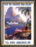 South Sea Isles via Pan Am Framed Art Print