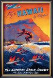 Fly to Hawaii Framed Art Print