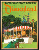 Buy United Airlines: Disneyland in Anaheim, California, c.1960's at AllPosters.com