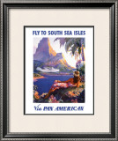 South Sea Isles via Pan Am Framed Giclee Print
