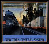 New York Central System, Along the Water Level Route Framed Giclee Print