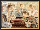 Children Looking Through Bakery Window