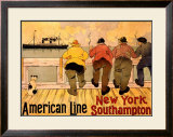 Buy American Line, New York to Southampton at AllPosters.com