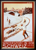 Winter Sport in Der Schweiz Framed Art Print