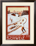 Winter Sport in Der Schweiz Framed Art Print
