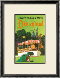 Buy United Airlines: Disneyland in Anaheim, California, c.1960's at AllPosters.com
