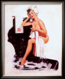 Pin-Up Girl with Towel