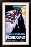 Rallye Monte Carlo, 1930 Framed Giclee Print