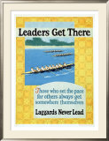 Leaders Get There Framed Giclee Print