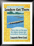 Leaders Get There Framed Giclee Print