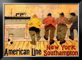 Buy American Line, New York to Southampton at AllPosters.com