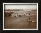 Buy Sikorsky S-42 through the Golden Gate under Construction, San Francisco, 1935 at AllPosters.com