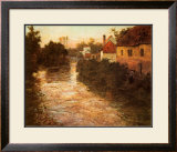 Buy Village on the Bank of a Stream at AllPosters.com