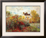The Artist's Garden in Argenteuil Framed Art Print
