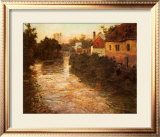 Buy Village on the Bank of a Stream at AllPosters.com
