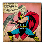 Marvel Comics Retro: Mighty Thor Comic Panel (aged)