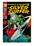 Marvel Comics Retro: Silver Surfer Comic Book Cover #11, Bitter Victory (aged) Premium Poster