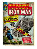 Marvel Comics Retro: The Invincible Iron Man Comic Book Cover #53, Black Widow Strikes Again (aged)