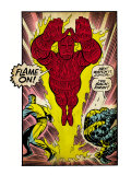 Marvel Comics Retro: Fantastic Four Comic Panel, Thing, Mr. Fantastic, Human Torch (aged)