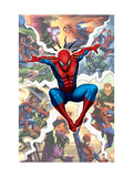 Spider-Man, Green Goblin, Sandman, Electro, Doctor Octopus, Mysterio, and Vulture Fighting in City