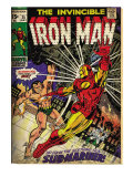 Buy Marvel Comics Retro: The Invincible Iron Man Comic Book Cover #25, Fighting Namor (aged) at AllPosters.com