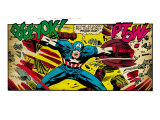Buy Marvel Comics Retro: Captain America Comic Panel, Fighting, Phase 1, So Far So Good! (aged) at AllPosters.com