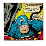 Marvel Comics Retro: Captain America Comic Panel, Villain Monologue, Say your Prayers (aged)