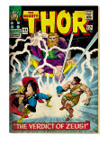 Marvel Comics Retro: The Mighty Thor Comic Book Cover #129, The Verdict of Zeus, Hercules (aged)
