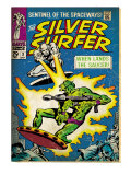 Buy Marvel Comics Retro: Silver Surfer Comic Book Cover #2, Fighting, When Lands the Saucer! (aged) at AllPosters.com