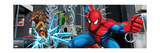 Spider-Man, Kraven the Hunter, Shocker, and Doctor Octopus Fighting in the City