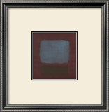 No. 37 / No. 19 (Slate Blue and Brown on Plum), 1958 Framed Art Print