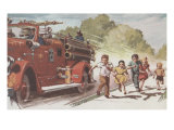Buy Running With The Firetruck at AllPosters.com