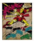 Buy Marvel Comics Retro: The Invincible Iron Man Comic Panel, Fighting and Deflecting (aged) at AllPosters.com