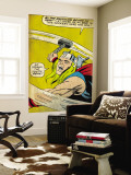 Marvel Comics Retro: Mighty Thor Comic Panel, Swinging Hammer (aged)