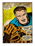 Marvel Comics Retro: Fantastic Four Comic Panel, Thing, Mr. Fantastic (aged)