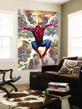 Spider-Man, Green Goblin, Sandman, Electro, Doctor Octopus, Mysterio, and Vulture Fighting in City