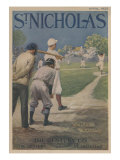 Buy Illustration Titled "Play Ball" Baseball Player Waiting For Pitch at AllPosters.com