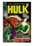 Marvel Comics Retro: The Incredible Hulk Comic Book Cover #106, Titan Rages (aged)