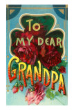 To My Dear Grandpa, Floral Lettering