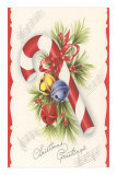 Christmas Greetings, Candy Cane and Jingle Bells